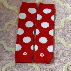 Baby Leg Red and White Polka Dot Leg Warmers